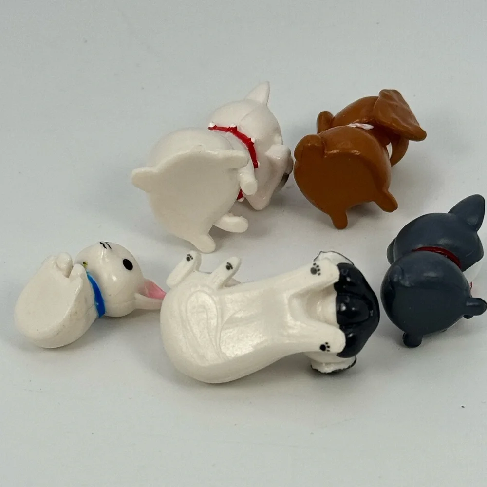 Mini Plastic Dog Figures Lot Of 5 BC Mini Blind Box Toys